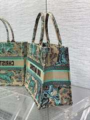 Fortok Dior Medium Dioriviera Book Tote Green Toile 36x18x28cm - 6