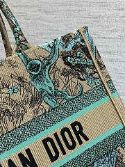 Fortok Dior Medium Dioriviera Book Tote Green Toile 36x18x28cm - 5