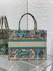 Fortok Dior Medium Dioriviera Book Tote Green Toile 36x18x28cm - 2