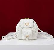 Fortok Dior Caro Backpack White 630286 19.5x18.5x8.5cm - 1