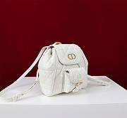 Fortok Dior Caro Backpack White 630286 19.5x18.5x8.5cm - 6