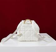 Fortok Dior Caro Backpack White 630286 19.5x18.5x8.5cm - 5