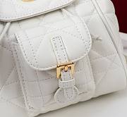 Fortok Dior Caro Backpack White 630286 19.5x18.5x8.5cm - 3