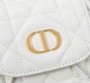 Fortok Dior Caro Backpack White 630286 19.5x18.5x8.5cm - 2