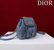 Fortok Dior Caro Backpack Blue 630286 19.5x18.5x8.5cm - 5