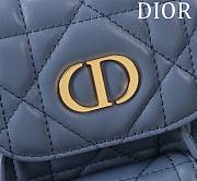 Fortok Dior Caro Backpack Blue 630286 19.5x18.5x8.5cm - 4
