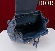 Fortok Dior Caro Backpack Blue 630286 19.5x18.5x8.5cm - 2