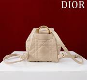 Fortok Dior Caro Backpack Beige 630286 19.5x18.5x8.5cm - 6