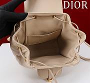 Fortok Dior Caro Backpack Beige 630286 19.5x18.5x8.5cm - 5