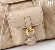 Fortok Dior Caro Backpack Beige 630286 19.5x18.5x8.5cm - 3