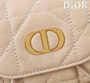 Fortok Dior Caro Backpack Beige 630286 19.5x18.5x8.5cm - 2