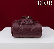 Fortok Dior Caro Backpack Burgundy 630286 19.5x18.5x8.5cm - 4