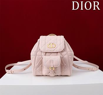 Fortok Dior Caro Backpack Pink 630286 19.5x18.5x8.5cm