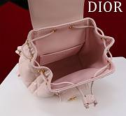 Fortok Dior Caro Backpack Pink 630286 19.5x18.5x8.5cm - 3