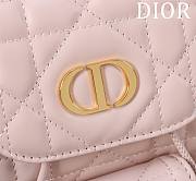 Fortok Dior Caro Backpack Pink 630286 19.5x18.5x8.5cm - 2