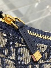 Fortok Dior 30 Montaigne Mini Hobo Shoulder Bag Blue Dior Oblique Jacquard 24x6.5x14cm - 2