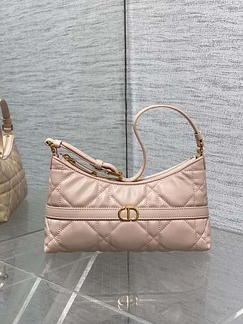 Fortok Dior 30 Montaigne Mini Hobo Shoulder Bag Pink 24x6.5x14cm