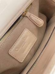 Fortok Dior Lady ABC Bag In Powder Pink Patent Cannage Calfskin Leather 20x8x17cm  - 5
