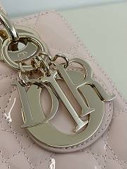 Fortok Dior Lady ABC Bag In Powder Pink Patent Cannage Calfskin Leather 20x8x17cm  - 3