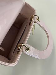 Fortok Dior Lady ABC Bag In Powder Pink Patent Cannage Calfskin Leather 20x8x17cm  - 2