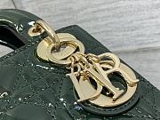 Fortok Dior Lady Bag Green Patent Cannage Calfskin 17x7x15cm - 2