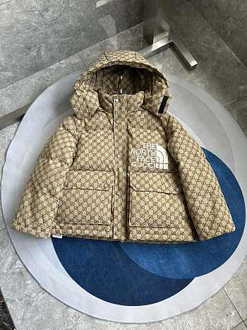 Fortok Gucci x Northface Beige Puffer Jacket