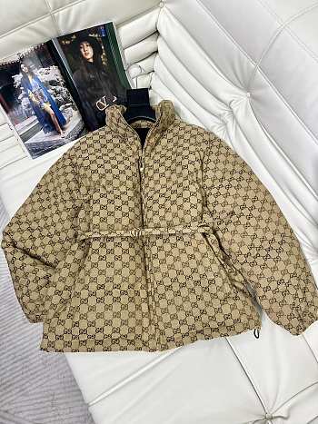 Fortok Gucci GG Canvas Bomber Jacket Beige