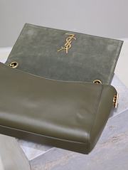 Fortok Saint Laurent Medium Kate Leather/Velvet Dark Green 553804 28.5x20x6cm - 5