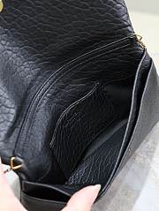 Fortok Saint Laurent Calypso Mini Chain Bag in Black Grained Leather 24x21x3cm - 5