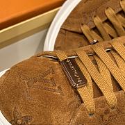 Fortok Louis Vuitton Time Out Trainers Lamb Fur Shearling Sneakers Brown - 5