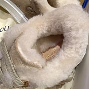 Fortok Louis Vuitton Time Out Trainers Lamb Fur Shearling Sneakers Beige  - 2
