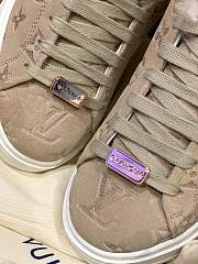 Fortok Louis Vuitton Time Out Trainers Lamb Fur Shearling Sneakers Beige  - 4