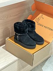 Fortok Louis Vuitton 24FW Fur Snow Boots Black - 1