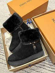 Fortok Louis Vuitton 24FW Fur Snow Boots Black - 6