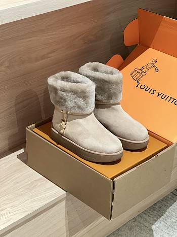 Fortok Louis Vuitton 24FW Fur Snow Boots Brown