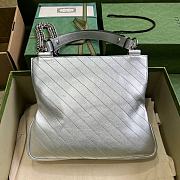 Fortok Gucci Blondie Small Tote Bag Silver 24x30x6cm - 4