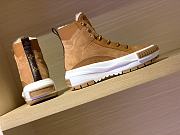 Fortok Louis Vuitton V Squad Leather And Fur High Boots Beige - 6