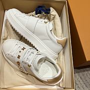 Fortok Louis Vuitton Time Out Sneaker White With Velcro Strap - 6