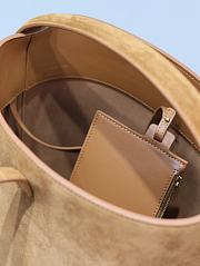 Fortok Saint Laurent Le 37 Bucket Bag Brown Suede 742828 26x20x12cm - 4