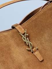 Fortok Saint Laurent Le 37 Bucket Bag Brown Suede 742828 26x20x12cm - 2