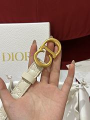 Fortok Dior 30 Montaigne Belt Latte Cannage Calfskin  - 3