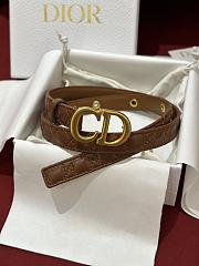 Fortok Dior 30 Montaigne Belt Brown Cannage Calfskin - 1