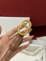 Fortok Dior 30 Montaigne Belt Brown Cannage Calfskin - 2