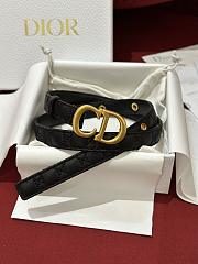 Fortok Dior 30 Montaigne Belt Black Cannage Calfskin - 1