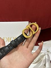 Fortok Dior 30 Montaigne Belt Black Cannage Calfskin - 5