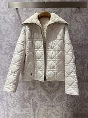 Fortok Dior Reversible Macrocannage Peacoat Cream Quilted Technical Taffeta and Fleece - 1