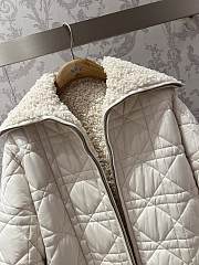 Fortok Dior Reversible Macrocannage Peacoat Cream Quilted Technical Taffeta and Fleece - 5