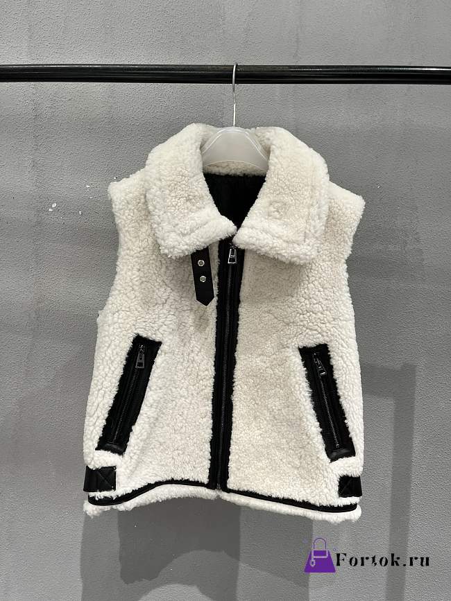 Fortok Dior Fur Wool Vest White  - 1
