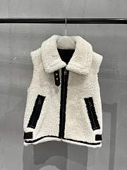 Fortok Dior Fur Wool Vest White  - 1