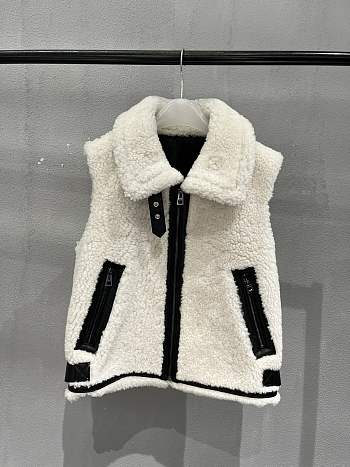 Fortok Dior Fur Wool Vest White 
